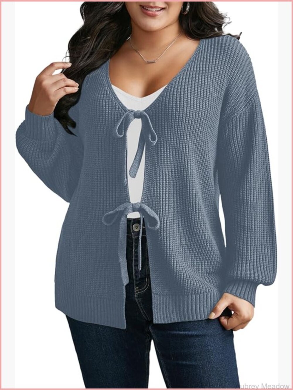 Plus Size Open Front Cardigan Long Sleeve Knit Cover Up Loose Fit Tops